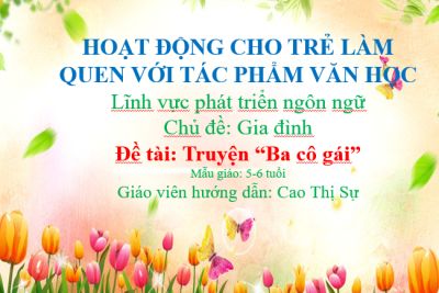 Bài giảng điện tử truyện Ba cô gái